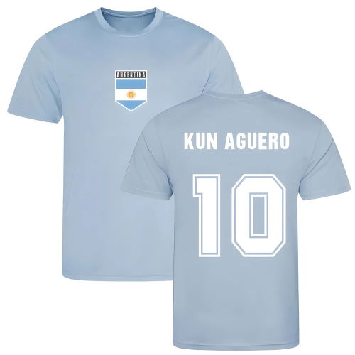 Aguero Argentina Training Jersey (Sky Blue)