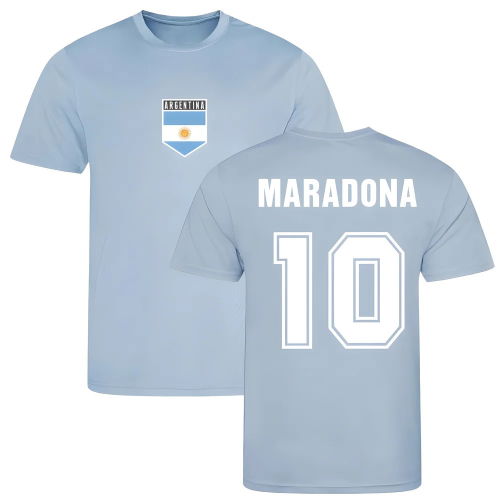 Maradona Argentina Training Jersey (Sky Blue)