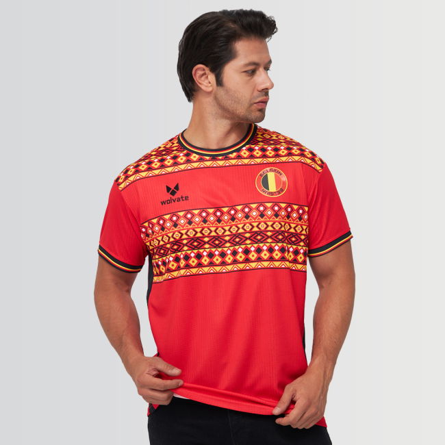 Belgium Legacy Football Jersey Red (Wolvate) Adult Short Sleeve