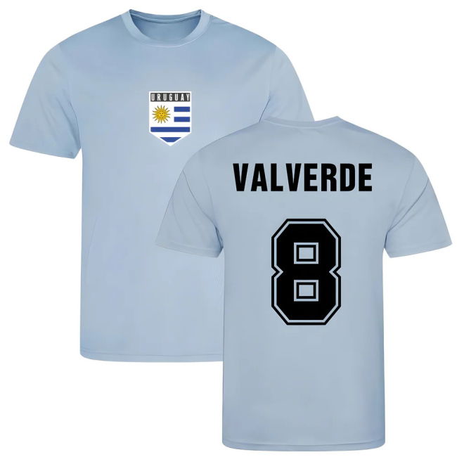 Valverde Uruguay Training Jersey (Sky Blue)