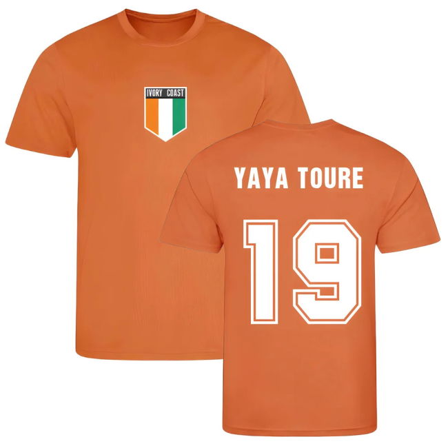 Yaya Toure Ivory Coast Training Jersey (Orange)