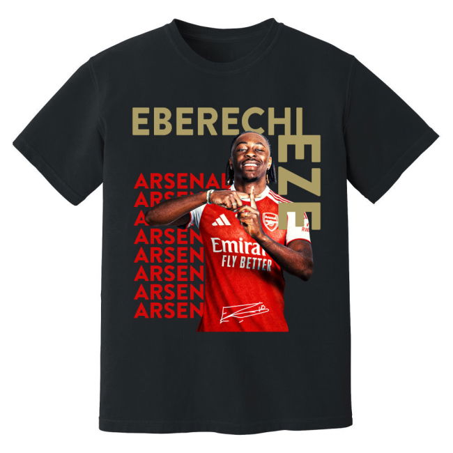 Eberechi Eze Arsenal New Signing T-Shirt (Black)
