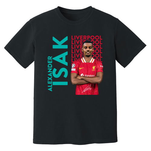 Alexander Isak Liverpool New Signing T-Shirt (Black)
