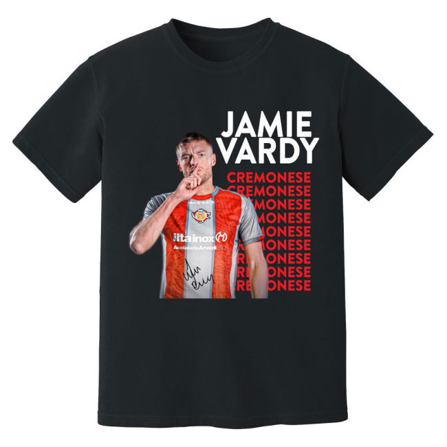 Jamie Vardy Cremonese New Signing T-Shirt (Black)