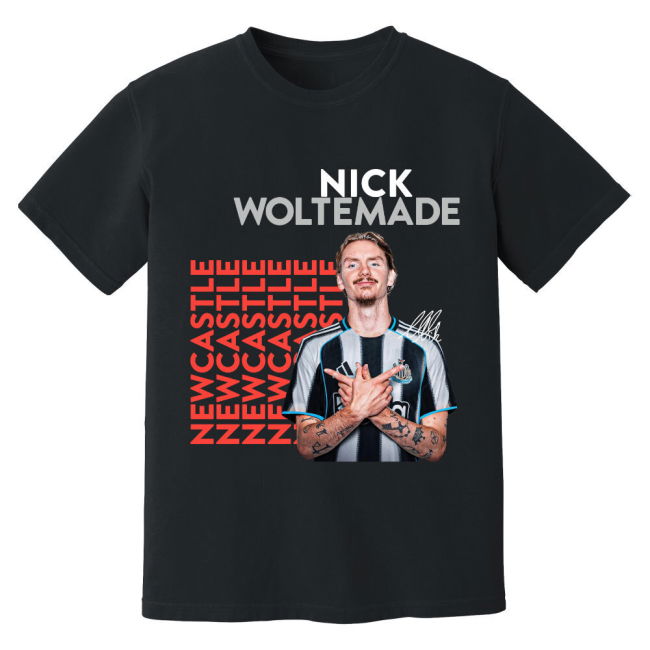 Nick Woltemade Newcastle United New Signing T-Shirt (Black)