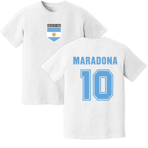 Maradona Argentina Training Jersey (White)  Maradona Argentina Training Jersey (White)