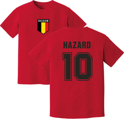 Hazard Belgium Training Jersey (Red)  Hazard Belgium Training Jersey (Red)