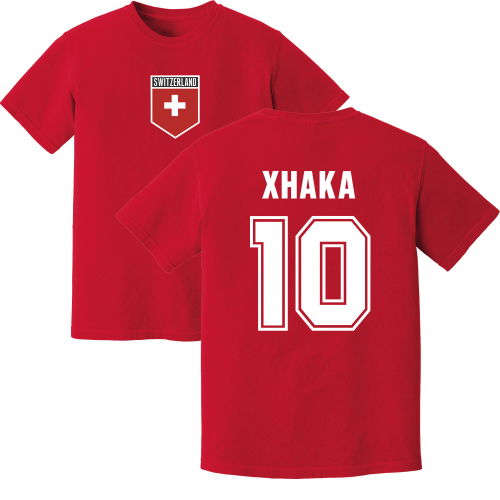 Xhaka Switzerland Training Jersey (Red)