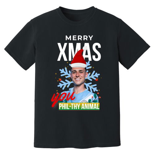 Phil Foden Christmas T-Shirt (Black)