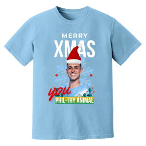 Phil Foden Christmas T-Shirt (Sky)