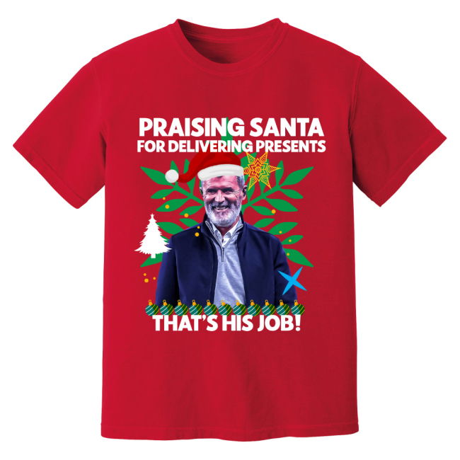 Roy Keane Christmas T-Shirt (Red)