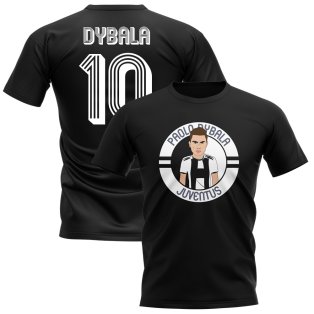Paulo Dybala Juventus Illustration T-Shirt (Black)