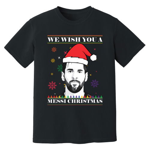 Lionel Messi Christmas T-Shirt (Black)