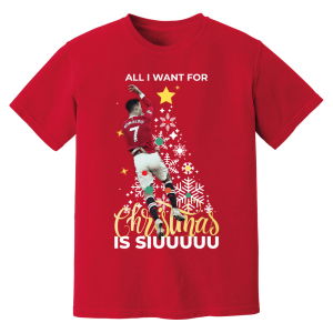 Cristiano Ronaldo Christmas T-Shirt (Red)