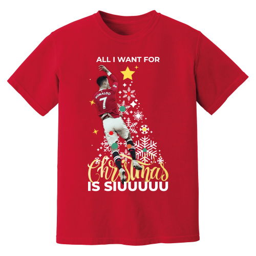 Cristiano Ronaldo Christmas T-Shirt (Red)
