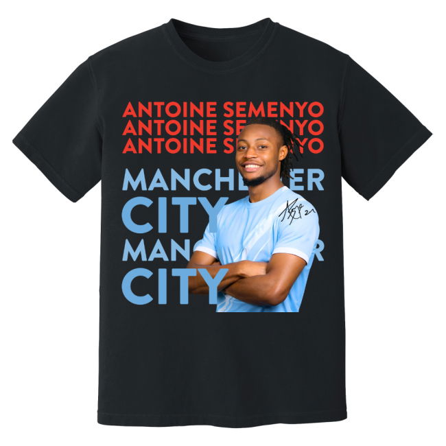 Antoine Semenyo Man City New Signing T-Shirt (Black)