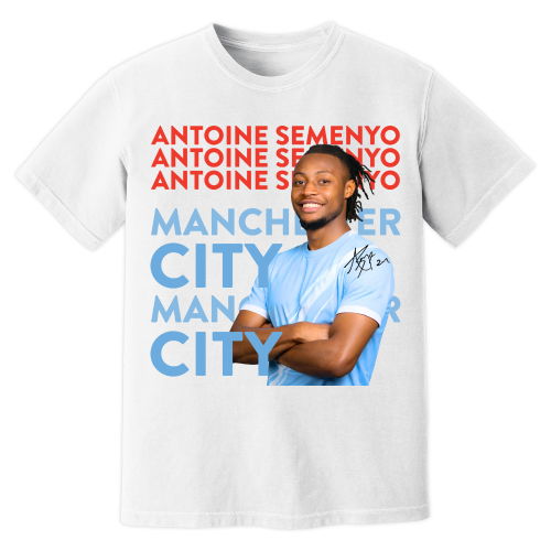 Antoine Semenyo Man City New Signing T-Shirt (White)