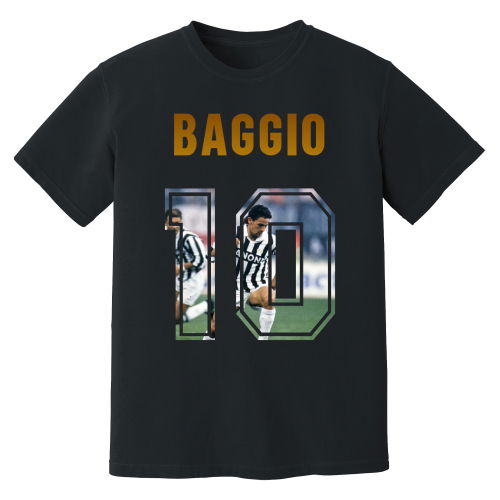 Roberto Baggio Juventus Name And Number T-Shirt (Black)