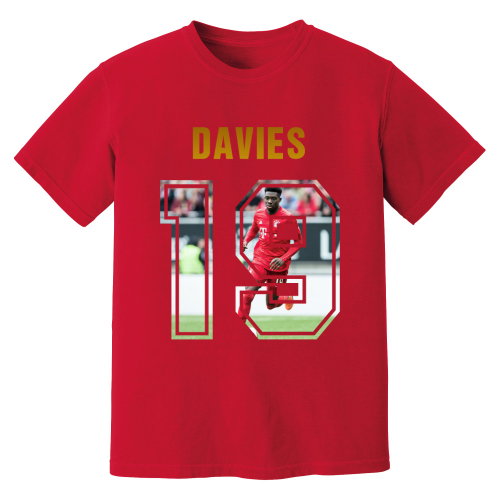 Alphonso Davies Bayern Munich Name And Number T-Shirt (Red)