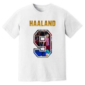 Erling Haaland Norway Name And Number T-Shirt (White)