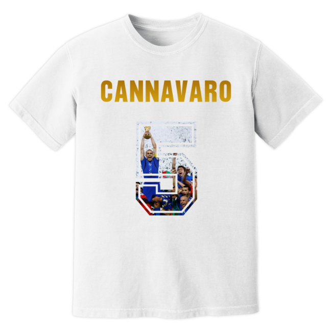 Fabio Cannavaro Italy Name And Number T-Shirt (White)