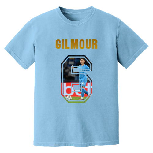 Billy Gilmour Napoli Name And Number T-Shirt (Sky)