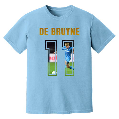 Kevin De Bruyne Napoli Name And Number T-Shirt (Sky)