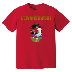 Robert Lewandowski Poland Name And Number T-Shirt (Red)