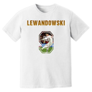 Robert Lewandowski Poland Name And Number T-Shirt (White)