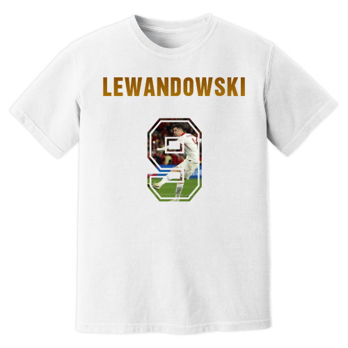 Robert Lewandowski Poland Name And Number T-Shirt (White)
