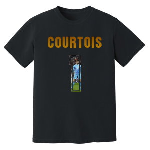 Thibaut Courtois Real Madrid Name And Number T-Shirt (Black)