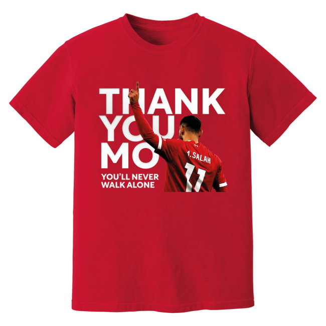 Mohamed Salah Liverpool Thank You Mo T-Shirt (Red)