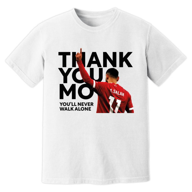 Mohamed Salah Liverpool Thank You Mo T-Shirt (White)