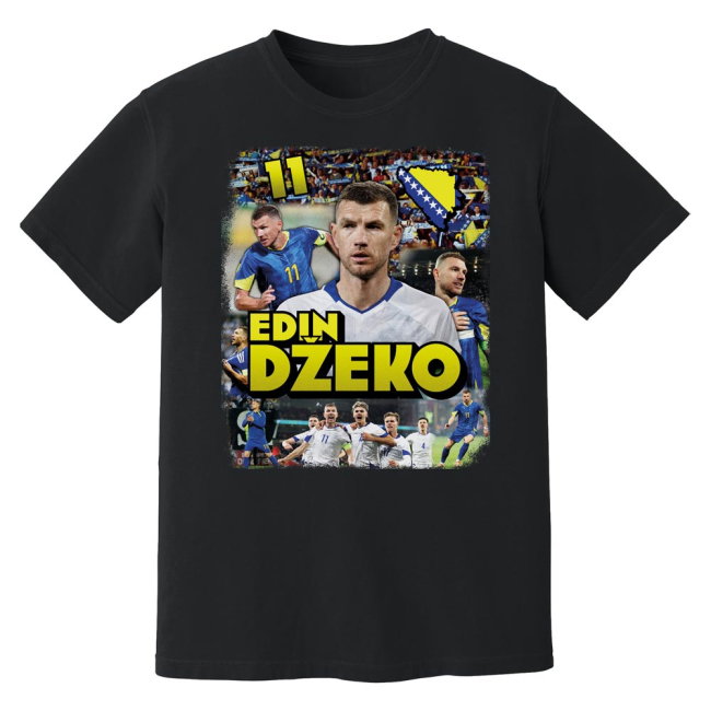 Edin Dzeko Bosnia T-Shirt (Black)