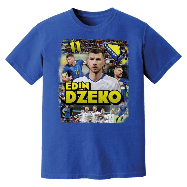 Edin Dzeko Bosnia T-Shirt (Blue)