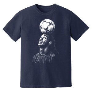 Ronaldinho Barcelona Ball Phantom Graphic Tee - Navy