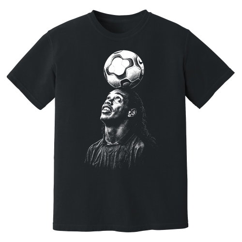 Ronaldinho Barcelona Ball Phantom Graphic Tee - Black