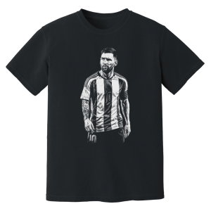 Messi Argentina Phantom Graphic Tee - Black