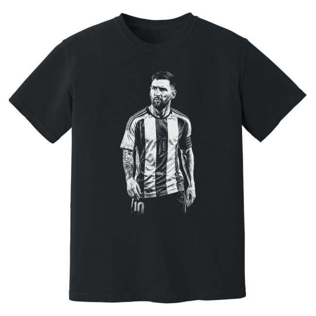 Messi Argentina Phantom Graphic Tee - Black