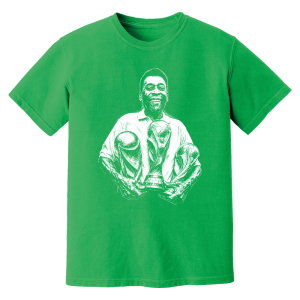 Pele Brazil 3 World Cups Phantom Graphic Tee - Green