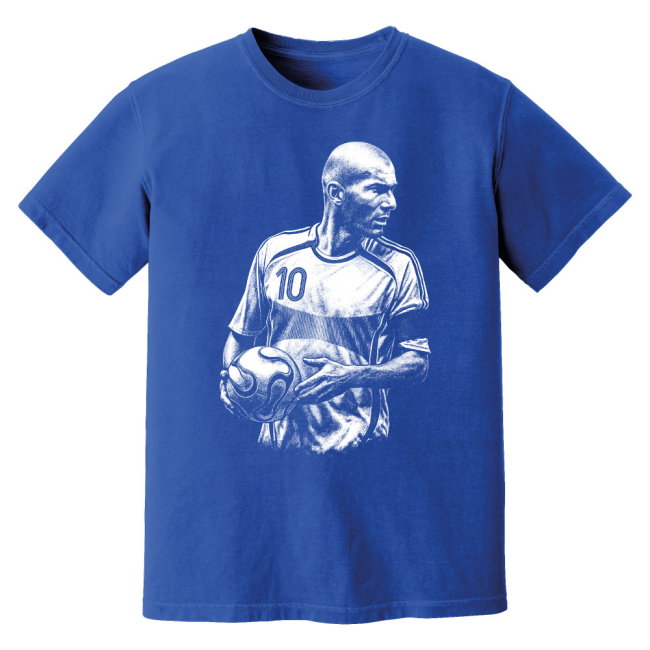 Zidane France World Cup Phantom Graphic Tee - Blue