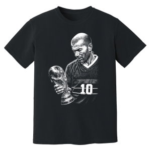 Zidane France World Cup Trophy Phantom Graphic Tee - Black