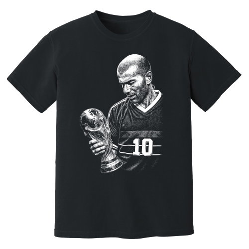Zidane France World Cup Trophy Phantom Graphic Tee - Black
