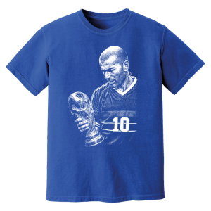 Zidane France World Cup Trophy Phantom Graphic Tee - Blue