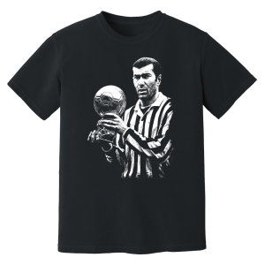 Zidane Juventus Balon d\'Or Phantom Graphic Tee - Black