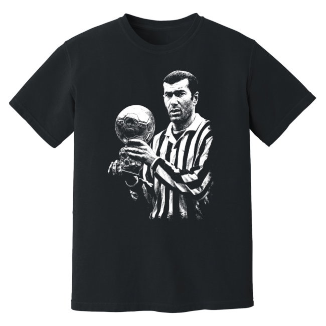 Zidane Juventus Balon d\'Or Phantom Graphic Tee - Black
