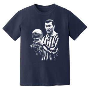 Zidane Juventus Balon d\'Or Phantom Graphic Tee - Navy