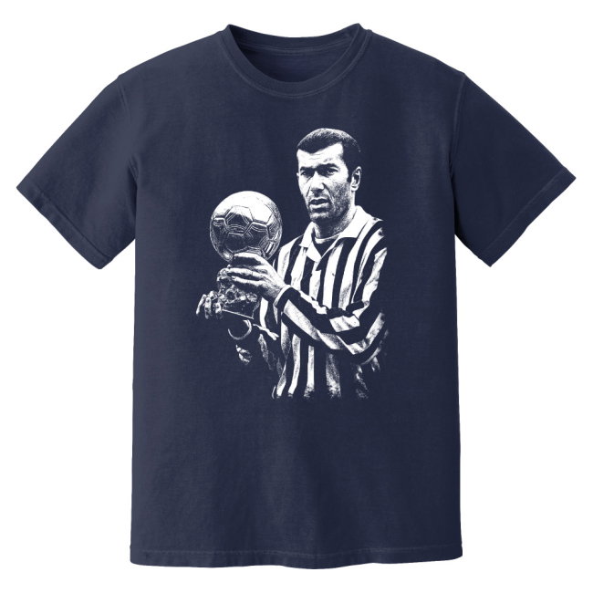 Zidane Juventus Balon d\'Or Phantom Graphic Tee - Navy