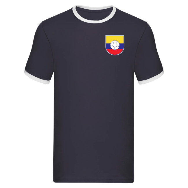 Colombia Logo Ringer Tee (Navy)