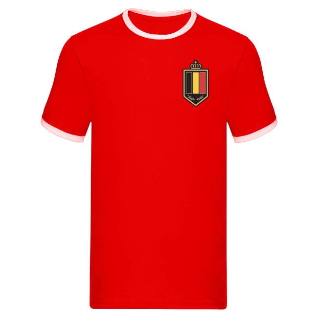 Belgium Logo Ringer Tee (Red)